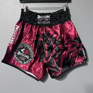 Boon Boxing Shorts Sz XL Thai Fight Boxing Grapple MMA Martial Arts Satin Wolves